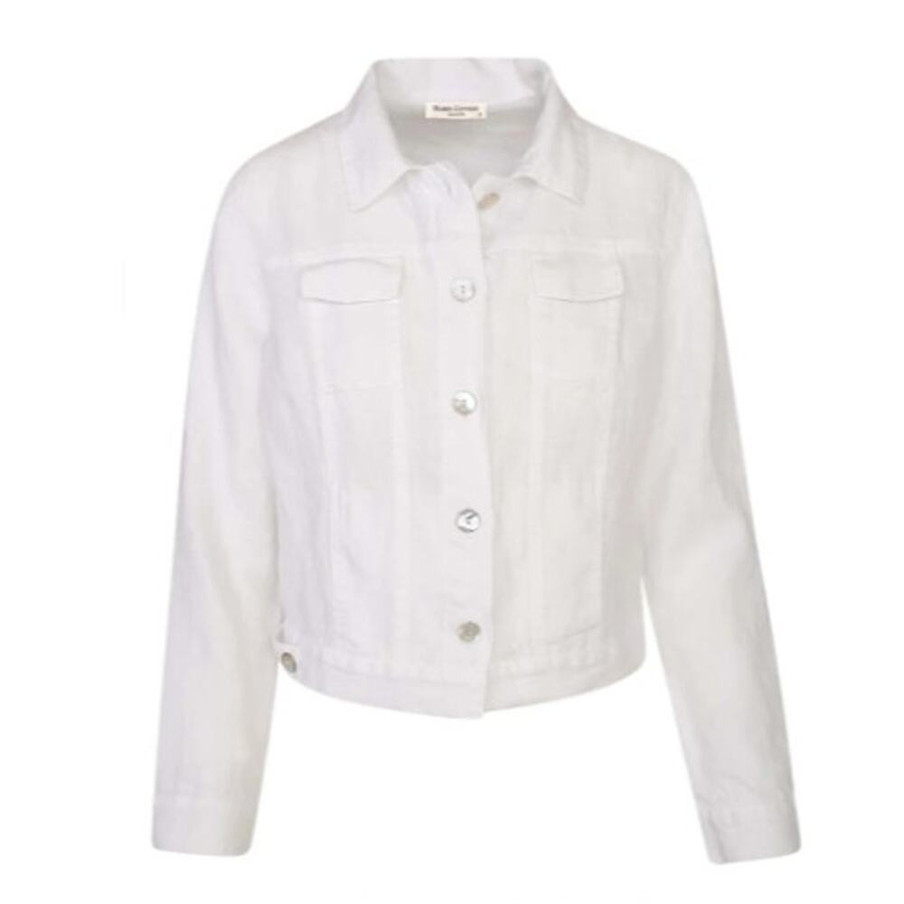 Haris Cotton Made In Greece 100% Linen White Bazer‎ Jacket XL